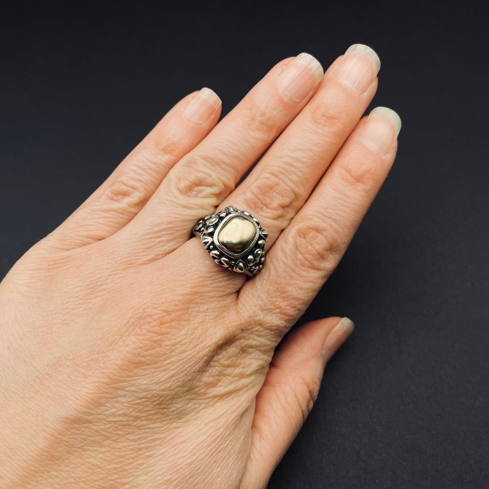 ❗️FINAL SALE Vintage ESPO Sterling Silver 14K Yellow Gold Ring‎ Joseph Esposito - Picture 7 of 9